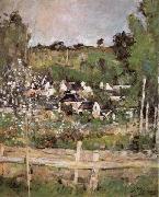 Paul Cezanne, View of Auvers-sur-Oise-The Fence